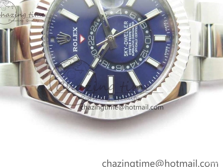 SS SS to Blue 9001 AIF on Bracelet A23J 326934 Sky-Dweller Dial 0201